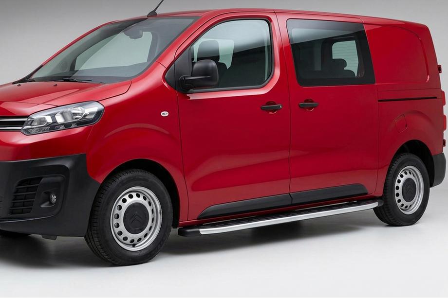 Citroen Jumpy/Dispatch 2017- гг. Боковые пороги Fullmond (2 шт., алюминий) Image