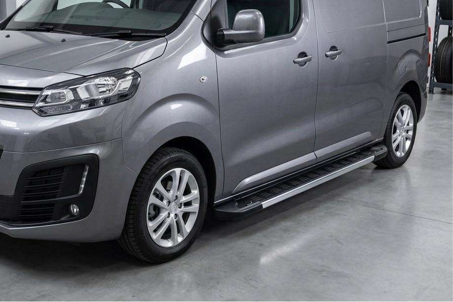 Citroen Jumpy/Dispatch 2017- гг. Боковые пороги RedLine V1 (2 шт., алюминий) Image