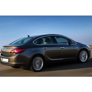 Полный комплект окантовки стекол нержавейка 12шт Sedan Opel Astra J 2009-2015 гг. фото 1