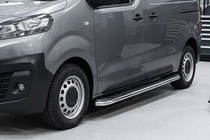 Peugeot Expert 2017- гг. Боковые Подножки Maydos V1 (2 шт., Алюминий и Нержавейка) фото 1