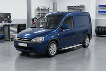 Opel Combo 2002–2012 гг. Боковые Подножки Allmond Grey (2 шт., Алюминий) фото 1