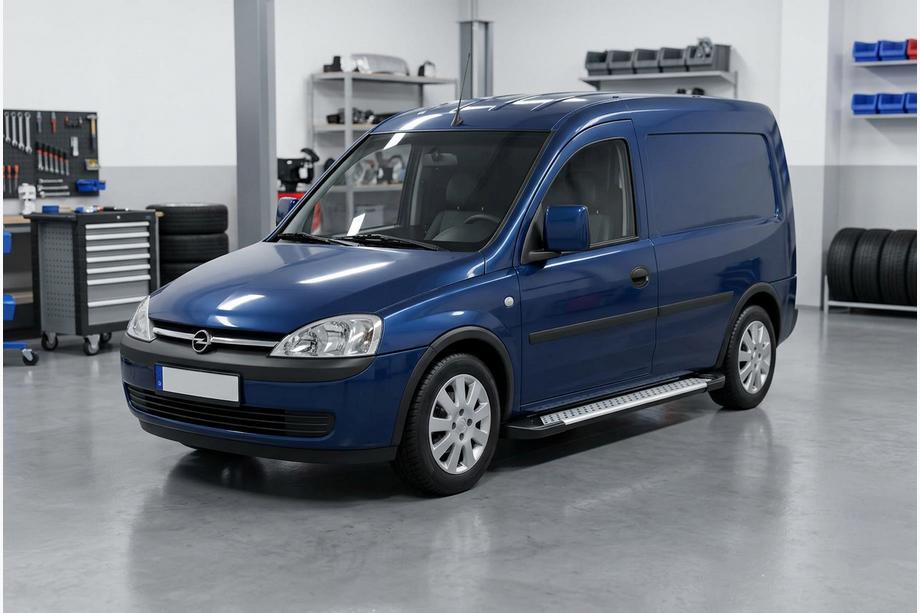 Opel Combo 2002–2012 гг. Боковые Подножки Allmond Grey (2 шт., Алюминий) Image