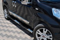 Peugeot Bipper 2008-2017 гг. Боковые трубы (2 шт., нержавейка) фото 1