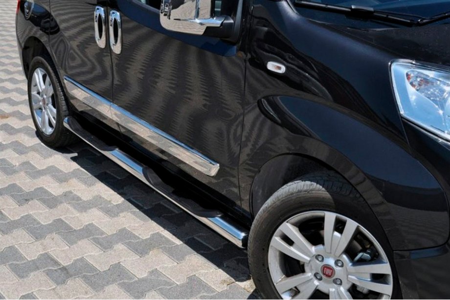 Peugeot Bipper 2008-2017 гг. Боковые трубы (2 шт., нержавейка) Image