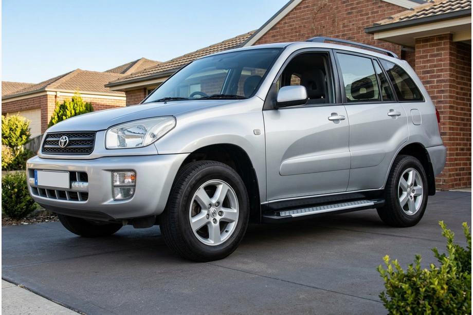 Toyota Rav 4 2001-2005 гг. Боковые пороги Allmond (2 шт., алюминий) Image
