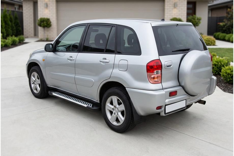 Toyota Rav 4 2001-2005 гг. Боковые Подножки Line (2 шт., Алюминий) Image