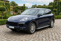Porsche Cayenne 2010-2017 гг. Боковые Подножки Maydos V2 (2 шт., Алюминий и Нержавейка) фото 1