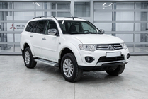 Mitsubishi Pajero Sport 2008-2015 гг. Боковые Подножки Maya V2 (2 шт., Алюминий) фото 1
