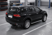 Mitsubishi Pajero Sport 2008-2015 гг. Боковые Подножки Maydos V1 (2 шт., Алюминий и Нержавейка) фото 1