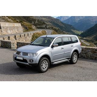 Боковые Подножки Rainbow (2 шт., Алюминий) Mitsubishi Pajero Sport 2008-2015 гг. фото 1