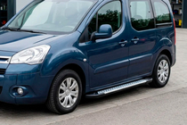 Peugeot Partner Tepee 2008-2018 гг. Боковые Подножки Allmond Grey (2 шт., Алюминий) фото 1