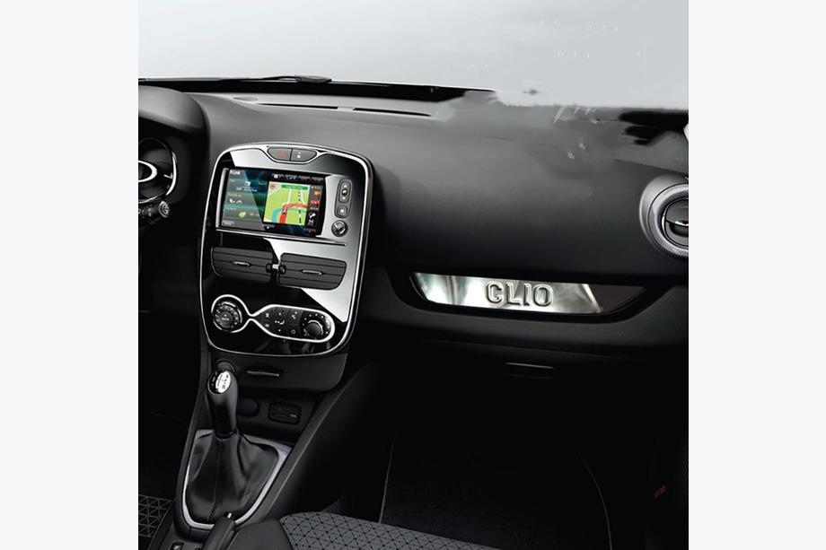 Renault Clio IV 2012-2019 гг. Накладка на переднюю консоль (нержавейка) Image