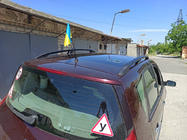 Renault Scenic/Grand 2003-2009 гг. Черные Рейлинги (2 шт) Длинная База (Grande) фото 9