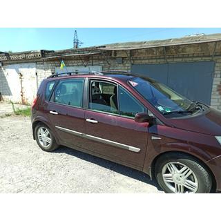 Черные Рейлинги (2 шт) Renault Scenic/Grand 2003-2009 гг. фото 3