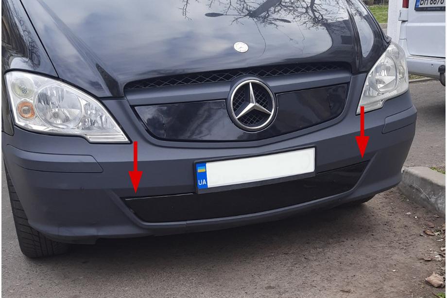 Mercedes Vito W639 2004-2014 гг. Зимняя накладка на бампер (2010-2015) Image