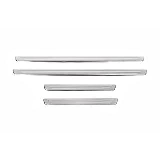 Накладки на внутренние пороги нержавейка OmsaLine (4 шт) Volkswagen Passat B8 2015-2023 гг. фото 3