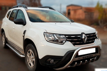 Dacia Duster 2018-2024 гг. Передняя защита с надписью WT004 (нержавейка) фото 4
