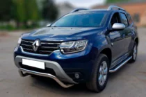 Dacia Duster 2018-2024 гг. Кенгурятник WT007 (нержавейка) фото 3