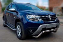 Dacia Duster 2018-2024 гг. Кенгурятник WT007 (нержавейка) фото 1