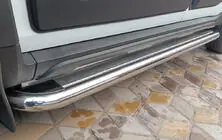 Renault Duster 2018-2024 гг. Боковые Подножки Premium (2 шт., Нержавейка) фото 7