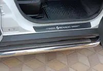 Renault Duster 2018-2024 гг. Боковые Подножки Premium (2 шт., Нержавейка) фото 8