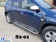 Renault Duster 2018-2024 гг. Боковые Подножки Premium (2 шт., Нержавейка) фото 3