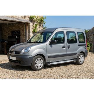 Боковые Подножки Allmond Grey (2 шт., Алюминий) Renault Kangoo 1998-2008 гг. фото 1
