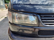 Volkswagen T4 Transporter 1990-2003 гг. Реснички на Фары Прямой Капот (2 шт) Черный Глянец фото 3