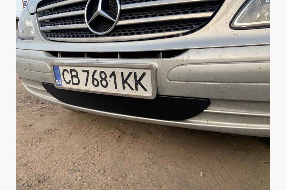 Mercedes Vito W639 2004-2014 гг. Зимняя накладка на бампер (2004-2010) Фото 3