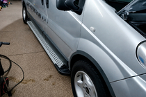 Renault Trafic 2001–2015 гг. Боковые пороги X5-тип (2 шт, алюминий) фото 5