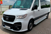 Mercedes Sprinter W907/W910 2018- гг. Боковые Подножки Maya V2 (2 шт., Алюминий) фото 2
