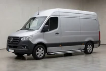 Mercedes Sprinter W907/W910 2018- гг. Боковые Подножки Rainbow (2 шт., Алюминий) фото 1