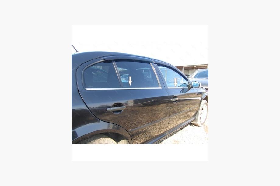 Skoda Octavia II A5 2010-2013 гг. Окантовка окон нержавейка (4 шт) Image