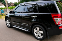 Suzuki Grand Vitara 2005-2017 гг. Боковые Подножки Allmond Grey (2 шт., Алюминий) фото 1