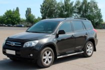 Toyota Rav 4 2006-2013 гг. Боковые трубы для стандартной базы (2 шт, нержавейка) фото 4