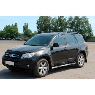 Боковые трубы для стандартной базы (2 шт, нержавейка) Toyota Rav 4 2006-2013 гг. фото 4
