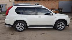 Nissan X-trail T31 2007-2014 гг. Боковые Подножки Premium (2 шт., Нержавейка) Ø60 фото 1