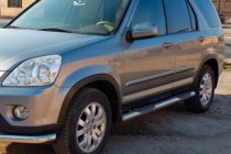 Honda CRV 2001-2006 гг. Боковые трубы (2 шт., нержавейка) фото 1