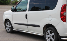 Opel Combo 2012-2018 гг. Боковые трубы (2 шт., нержавейка) 60 мм, короткая база фото 2