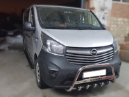 Opel Vivaro 2015-2019 гг. Кенгурятник WT003-4 (нержавейка) С надписью фото 3