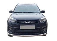 Chery Tiggo 3 2005- гг. Передняя защита ST008 (нержавейка) фото 1