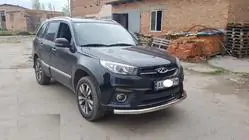 Chery Tiggo 3 2005- гг. Передняя защита ST008 (нержавейка) фото 3