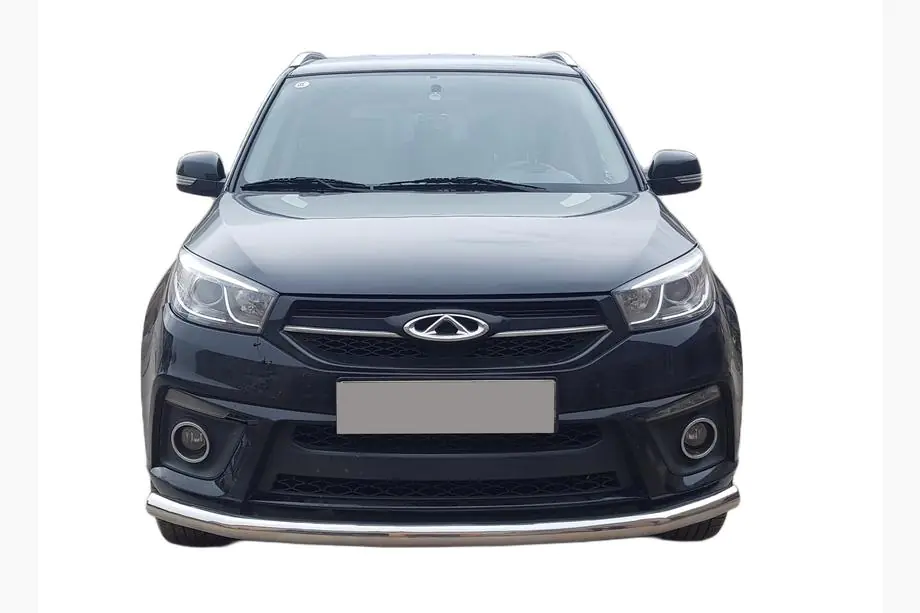 Chery Tiggo 3 2005- гг. Передняя защита ST008 (нержавейка) Image