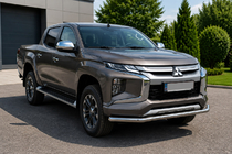 Mitsubishi L200 2015-2024 гг. Передняя защита ST008 (нержавейка) фото 2