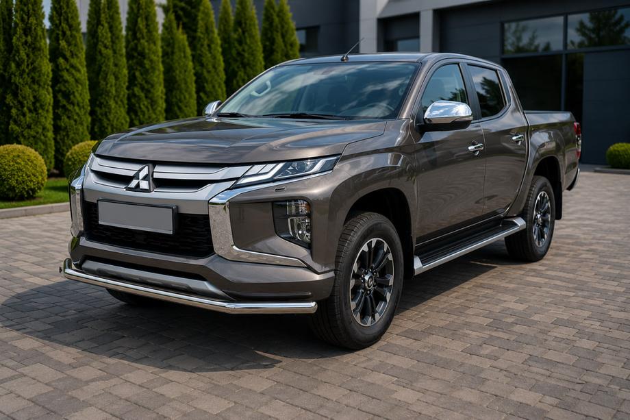 Mitsubishi L200 2015-2024 гг. Передняя защита ST008 (нержавейка) Image