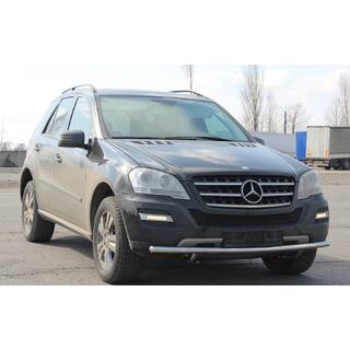 Передняя защита ST008 (нержавейка) Mercedes ML W164 2005-2011 гг. фото 2
