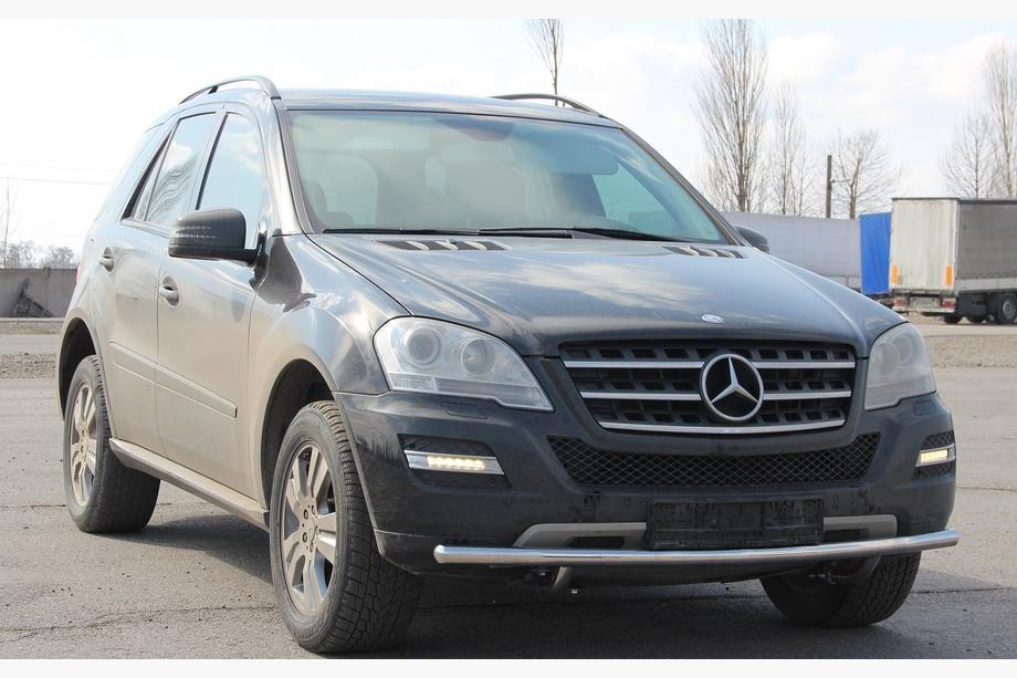 Mercedes ML W164 2005-2011 гг. Передняя защита ST008 (нержавейка) Фото 2