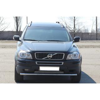 Передняя защита ST008 (нержавейка) Volvo XC90 2002-2014 гг. фото 3