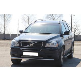 Передняя защита ST008 (нержавейка) Volvo XC90 2002-2014 гг. фото 4