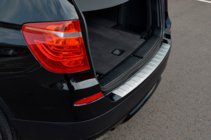 BMW X3 F25 2011-2018 гг. Накладка на задний бампер из нержавеющей стали OmsaLine (матовая, нерж.) фото 8